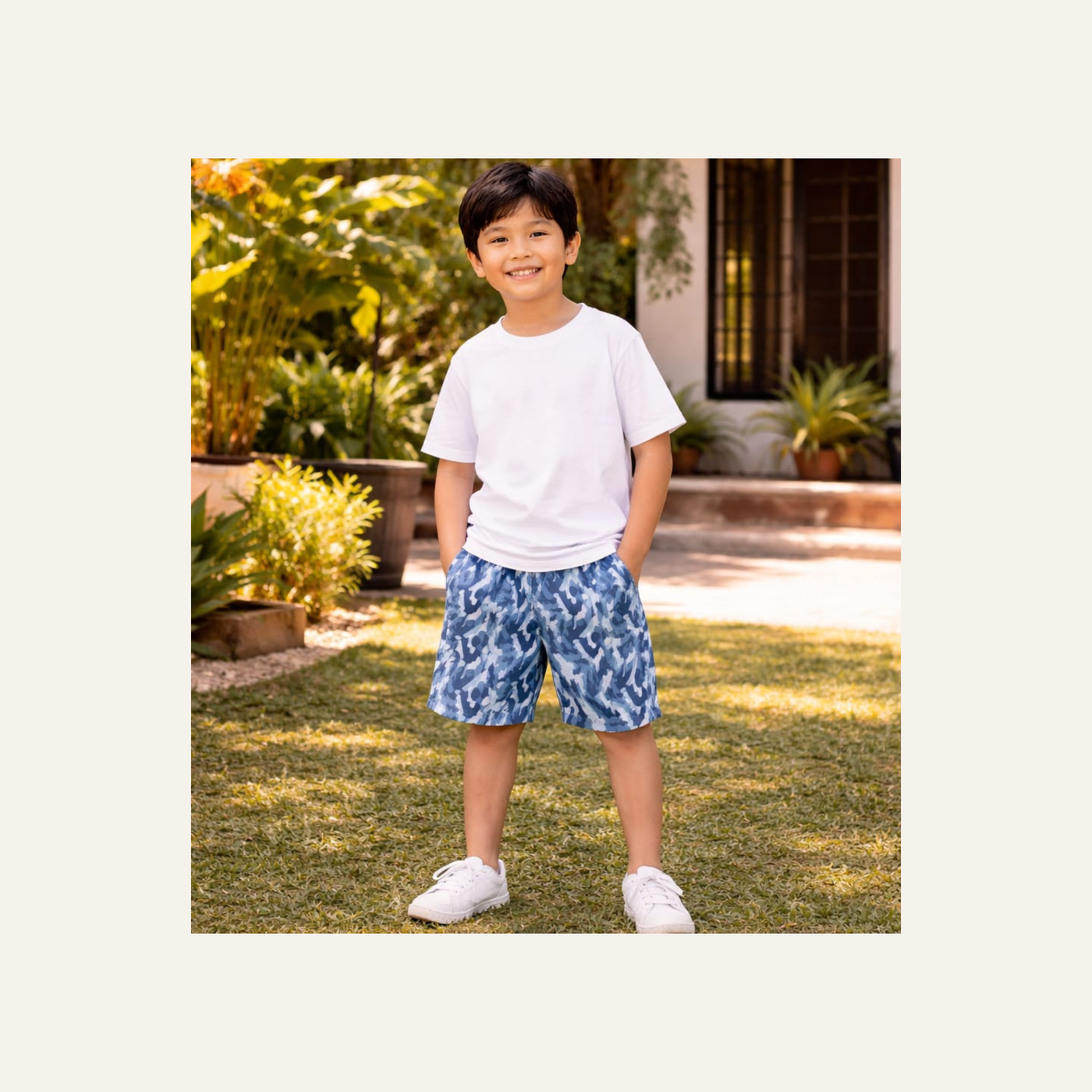 Kids Plain Basic T-Shirt (White)