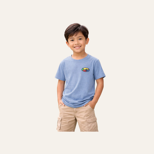 Gildan Light Blue Kids Casual Shirt – 8–9 Years Old Large| Curated Pre-owned