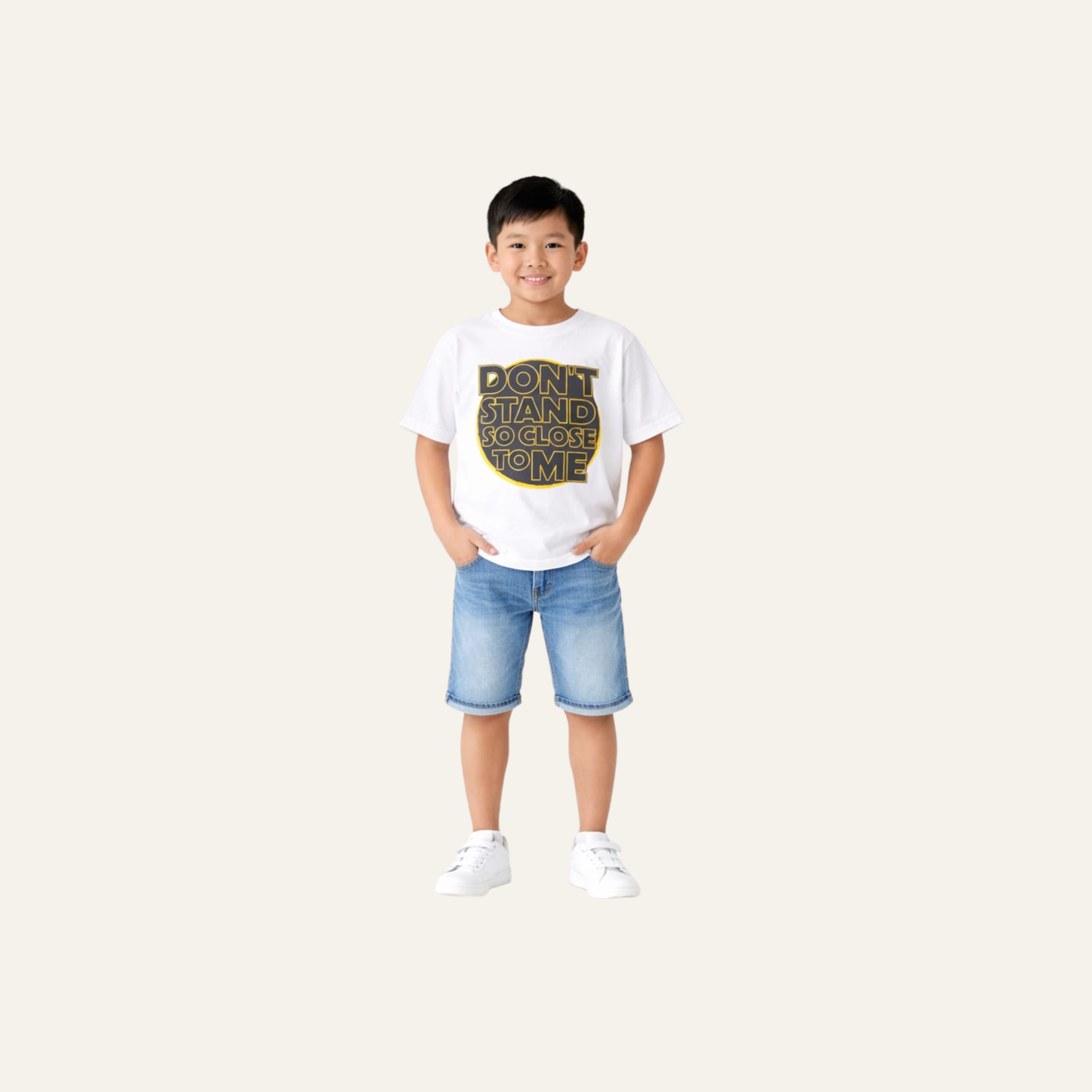 Junior Kids White Graphic T-Shirt – Size 10 / XL | Curated Pre-Owned
