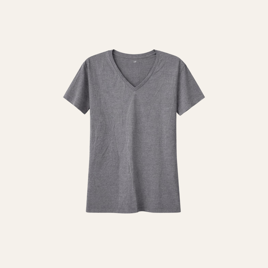 Bench Women’s Gray V-Neck Shirt - Curated Pre-Owned (XL)