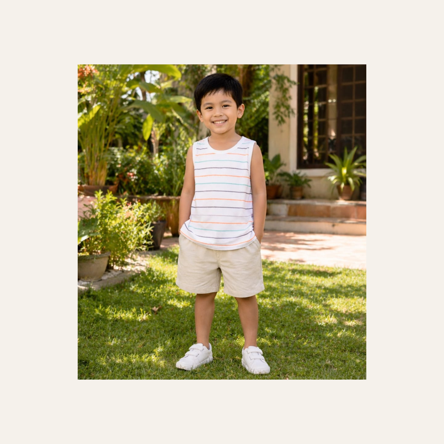 Kids Striped Sleeveless Tank Top