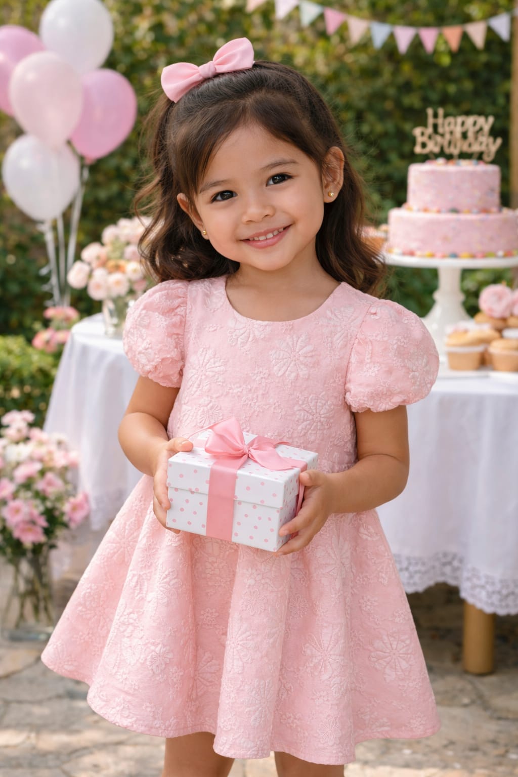 SHEIN Kids Pink Lace Dress – Size 5Y | Pre-owned